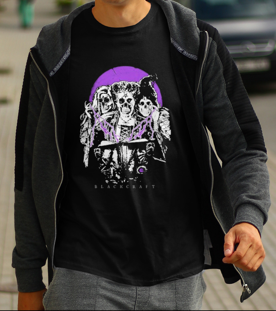 Blackcraft Skeleton Sisters With Purple Circle T-Shirt