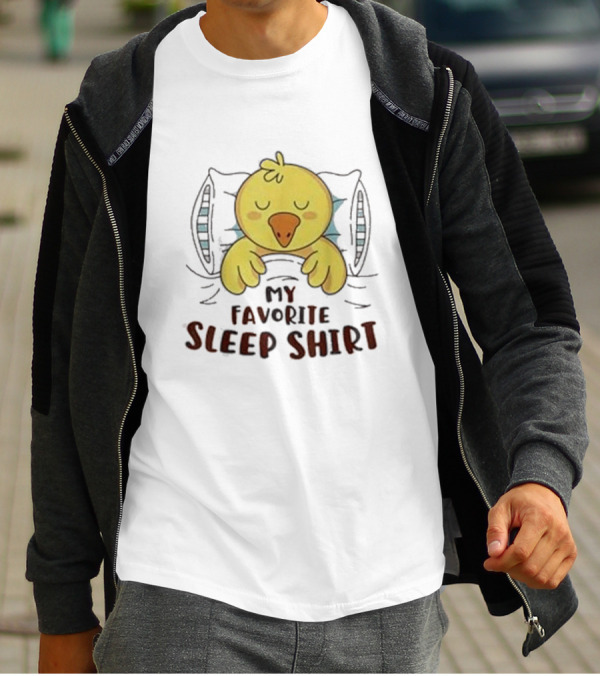 My Favorite Sleep Shirt Cute Duck Sleeping Boys Girls Kids Fun T-Shirt