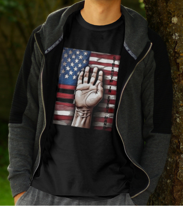 Strength In Every Hand American Flag Labor Day T-Shirt
