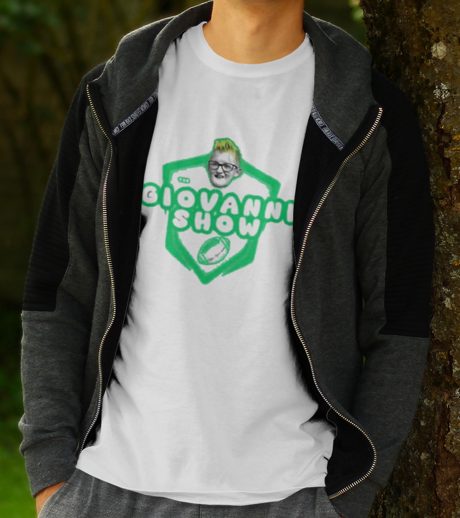 Support The Giovanni Show Football Badge T-Shirt
