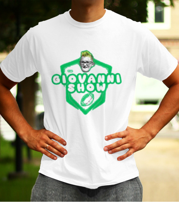 Support The Giovanni Show Football Badge T-Shirt