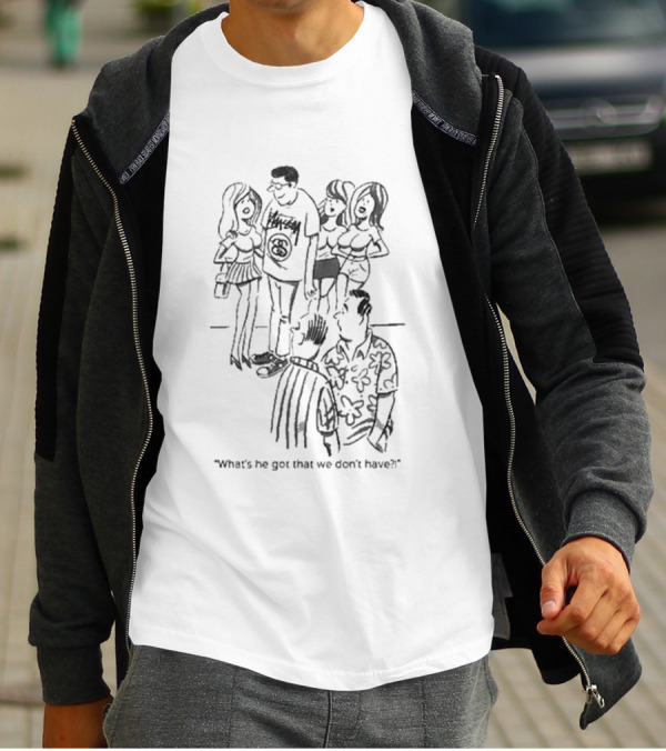 Stussy What's He Got That We Don't Have Comic T-Shirt