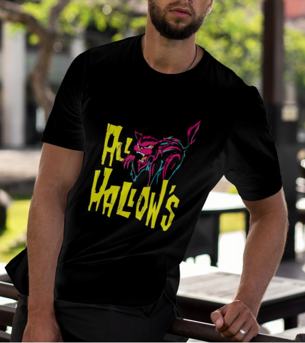 All Hallow's Afireinside Cat T-Shirt