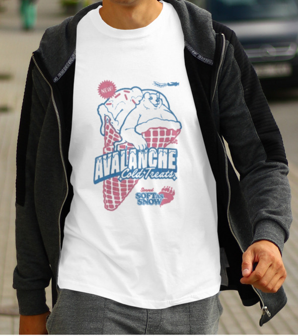 Avalanche Cold Treats Soft As Snow New Bear Cone T-Shirt