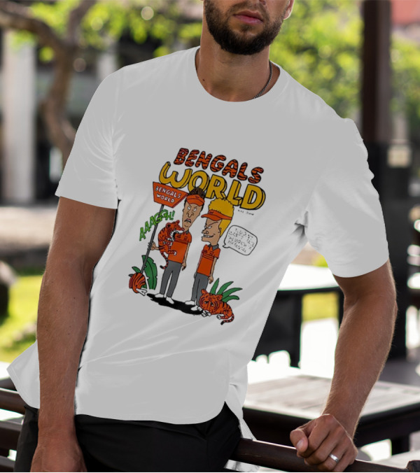 Bengals World Cincinnati NFL X Homage X Beavis And Butt-head Aaagh T-Shirt