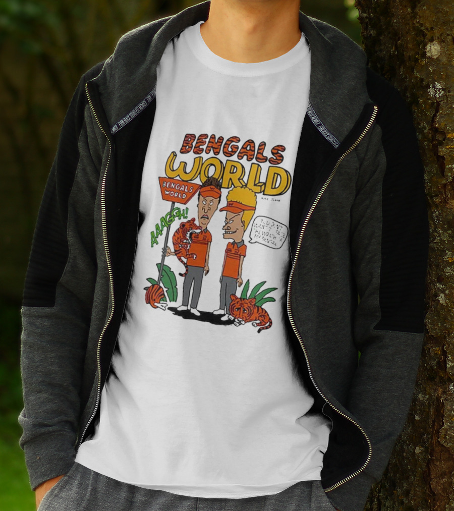 Bengals World Cincinnati NFL X Homage X Beavis And Butt-head Aaagh T-Shirt