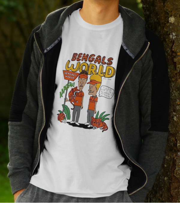 Bengals World Cincinnati NFL X Homage X Beavis And Butt-head Aaagh T-Shirt