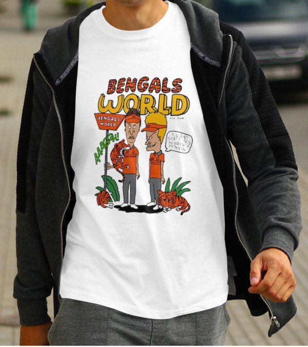 Bengals World Cincinnati NFL X Homage X Beavis And Butt-head Aaagh T-Shirt