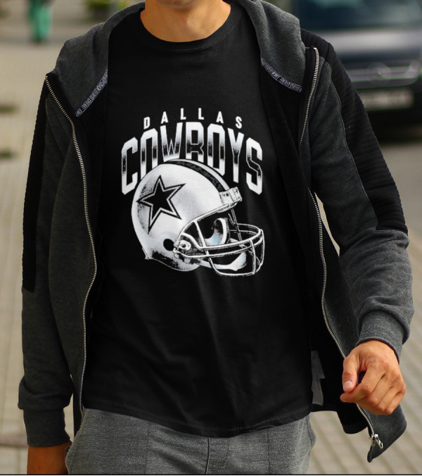 Dallas Cowboys Silver Star Helmet T-Shirt