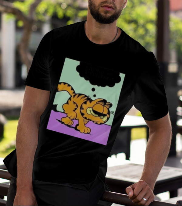 Garfield Eating Is Important Cartoon Character Comic Strip Image T-Shirt