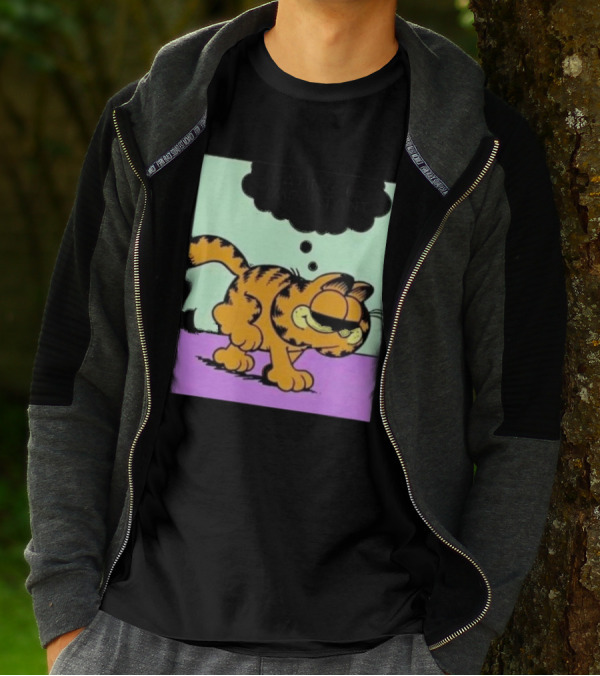 Garfield Eating Is Important Cartoon Character Comic Strip Image T-Shirt