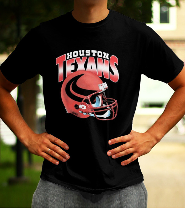 Houston Texans Gradient Helmet Football Gear T-Shirt