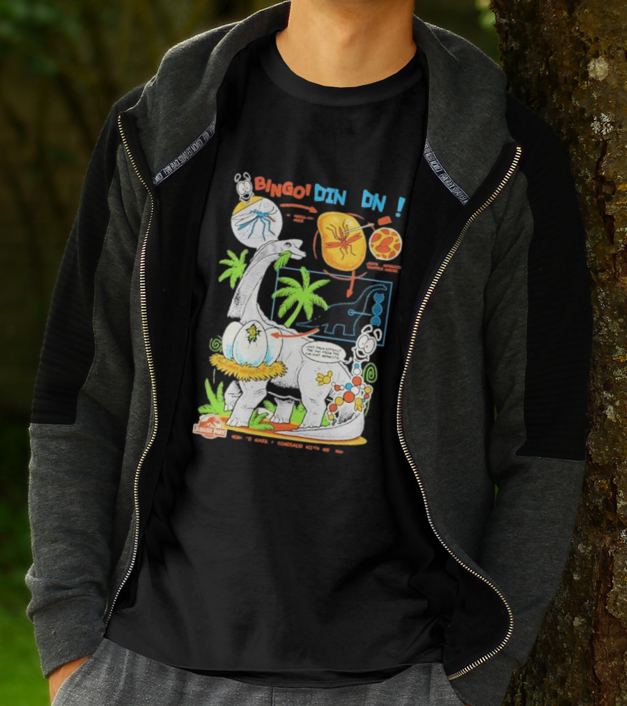 Jurassic Park How To Make A Dinosaur With Mr. DNA Bingo Dino DNA T-Shirt