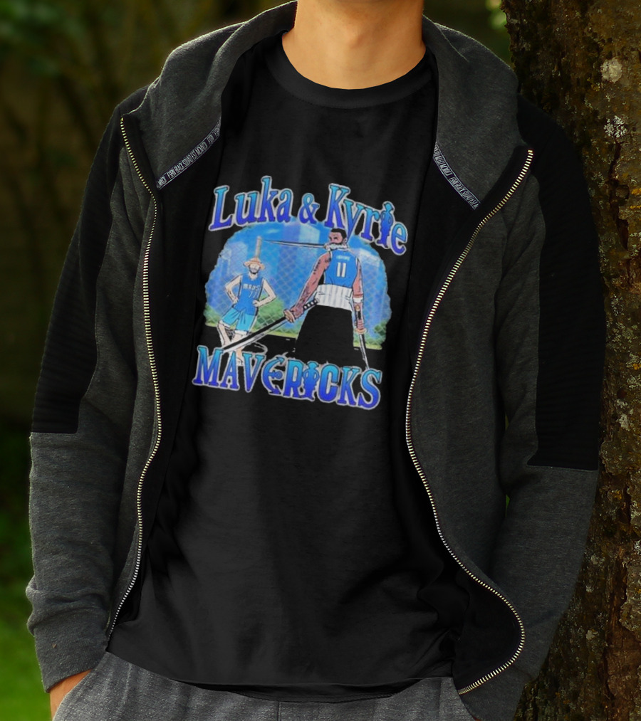 Luka And Kyrie Mavericks Luffy And Zoro Crossover T-Shirt