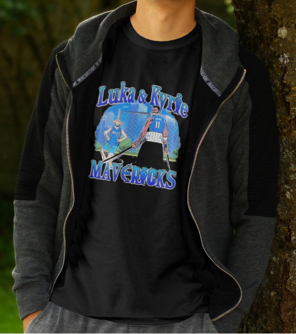 Luka And Kyrie Mavericks Luffy And Zoro Crossover T-Shirt
