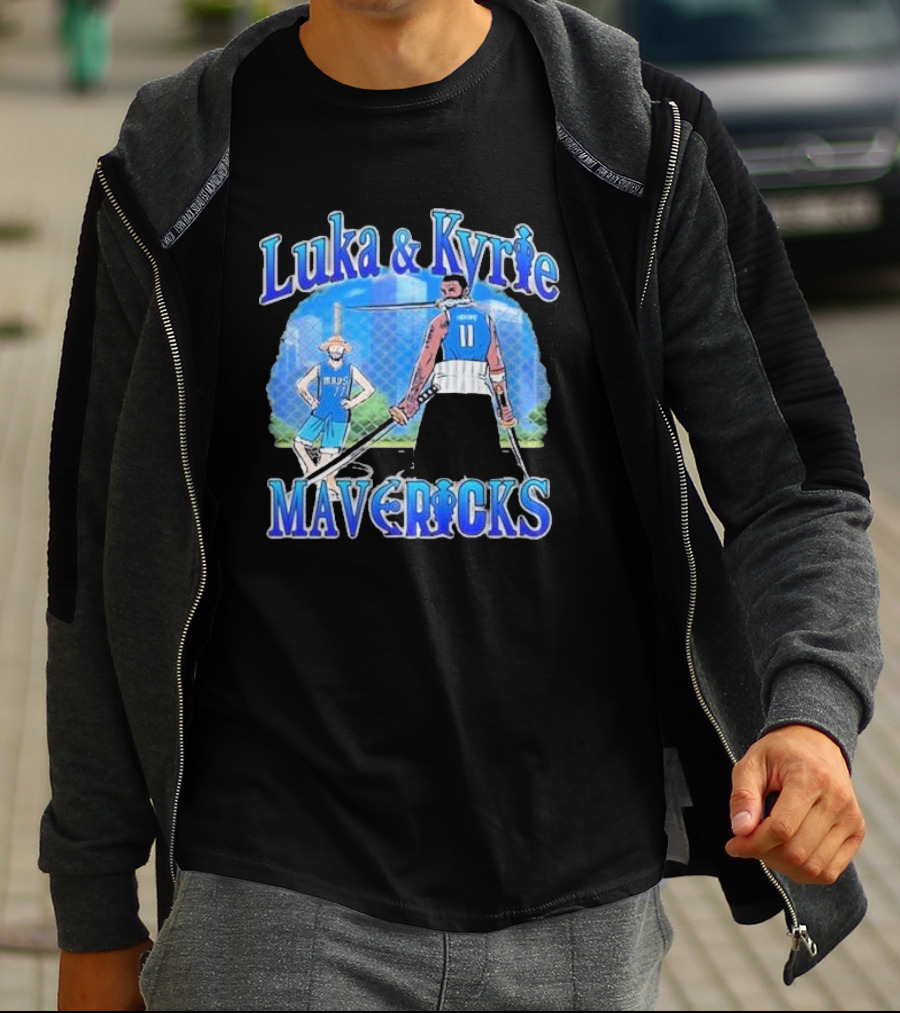 Luka And Kyrie Mavericks Luffy And Zoro Crossover T-Shirt
