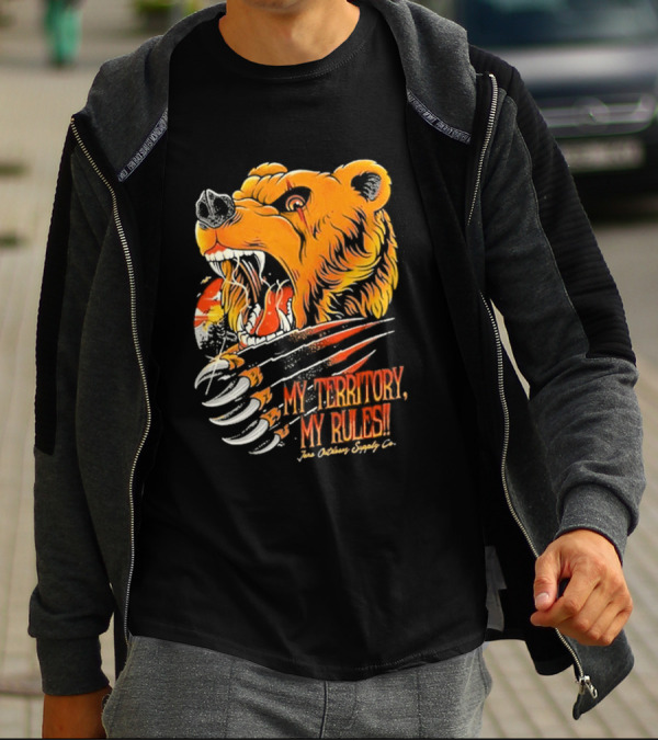 My Territory My Rules Bear Claw Jena Outdoors Supply CO T-Shirt