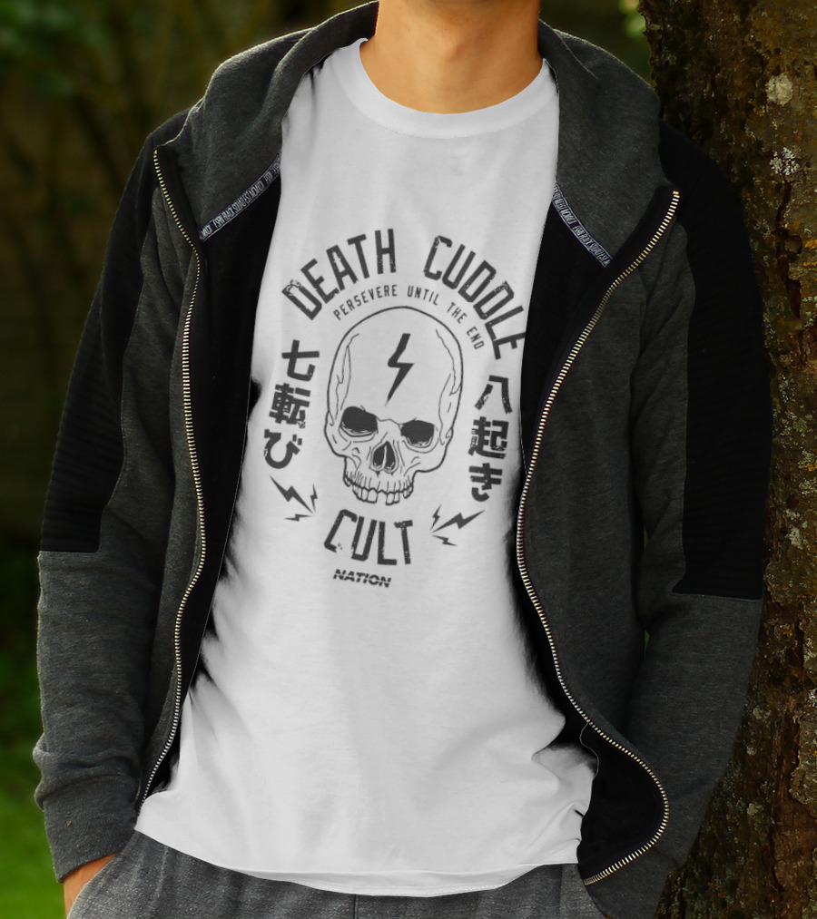 Death Cuddle Cult Nation Athletic Persevere Until The End T-Shirt