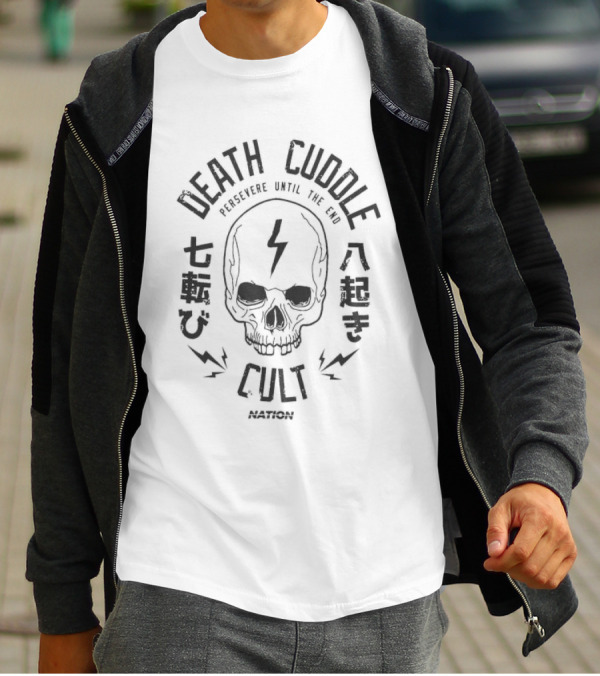Death Cuddle Cult Nation Athletic Persevere Until The End T-Shirt