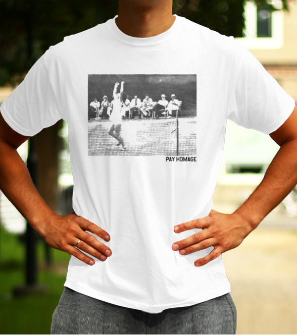 Billie Jean King Pay Homage Tennis Court Victory T-Shirt
