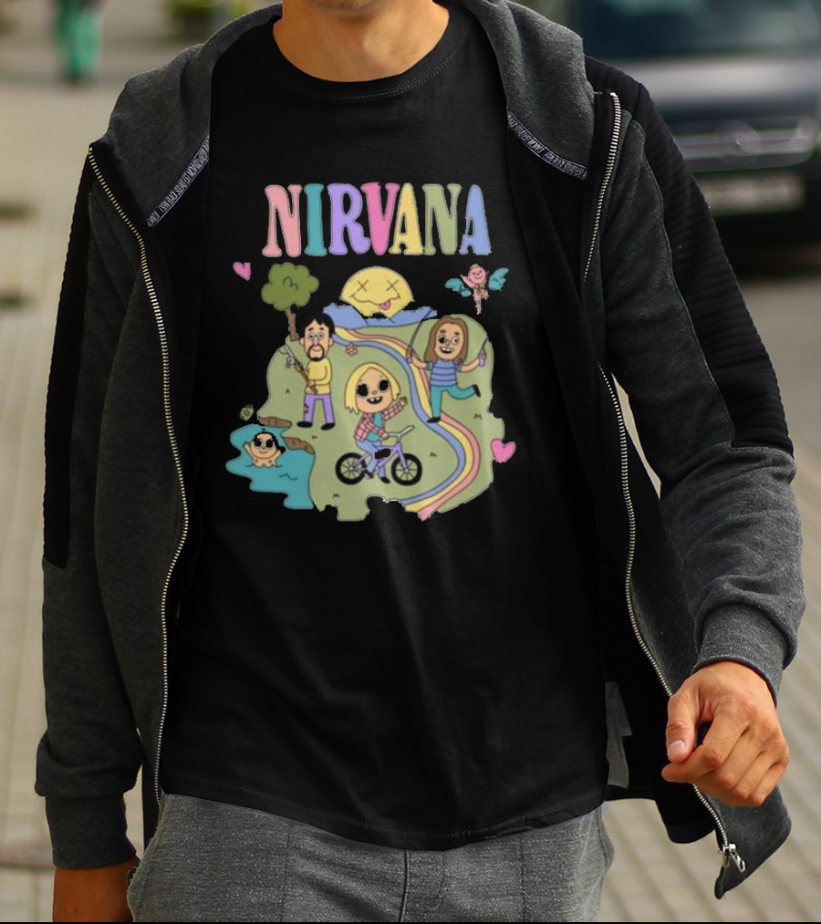 Nirvana Sean Solomon Cartoon Band T-Shirt