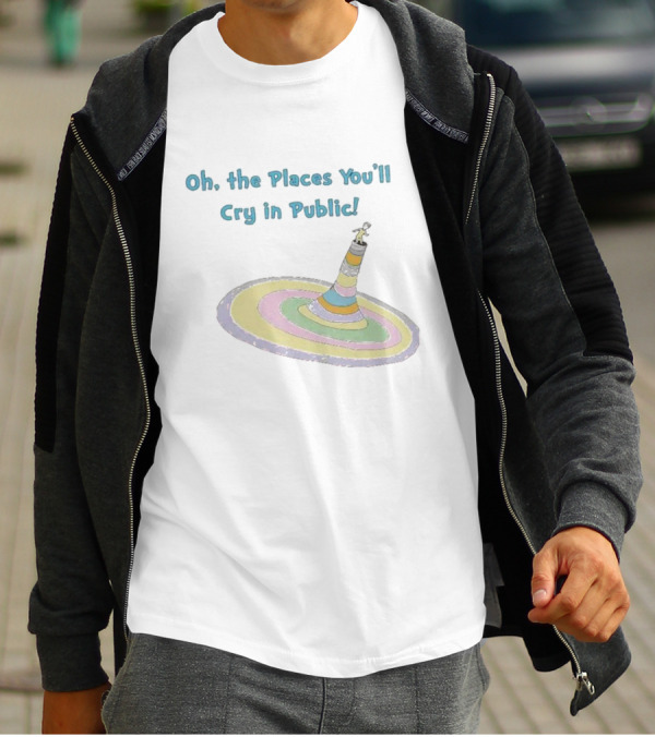 Oh The Places You’ll Cry In Public Pastel Swirl Tower T-Shirt