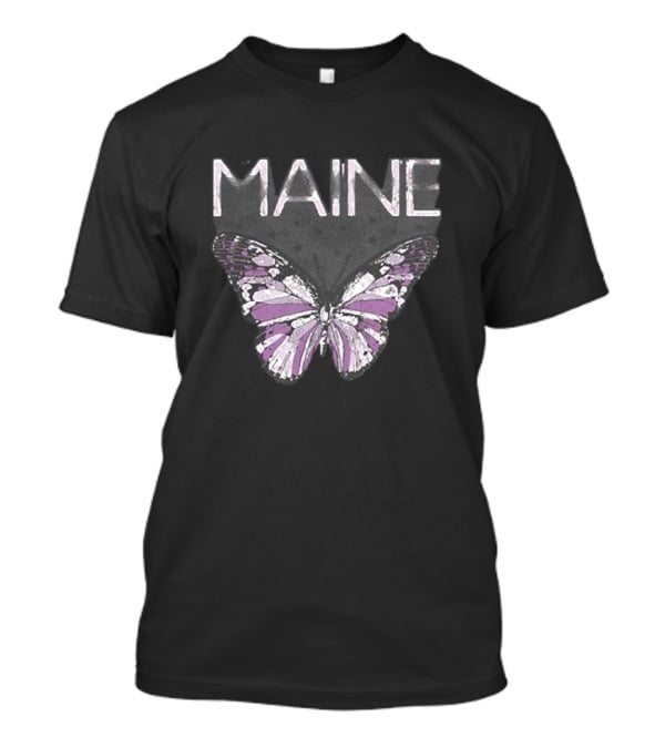 Maine Retro Butterfly Motif T-Shirt