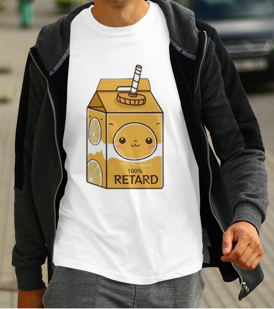 Satisfaction Guaranteed 100 Retard Lemon Juice Box Kawaii Face T-Shirt