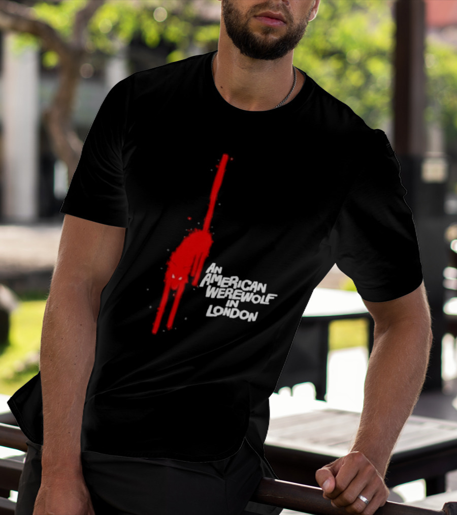 An American Werewolf In London Retro Horror Movie Red Cat T-Shirt