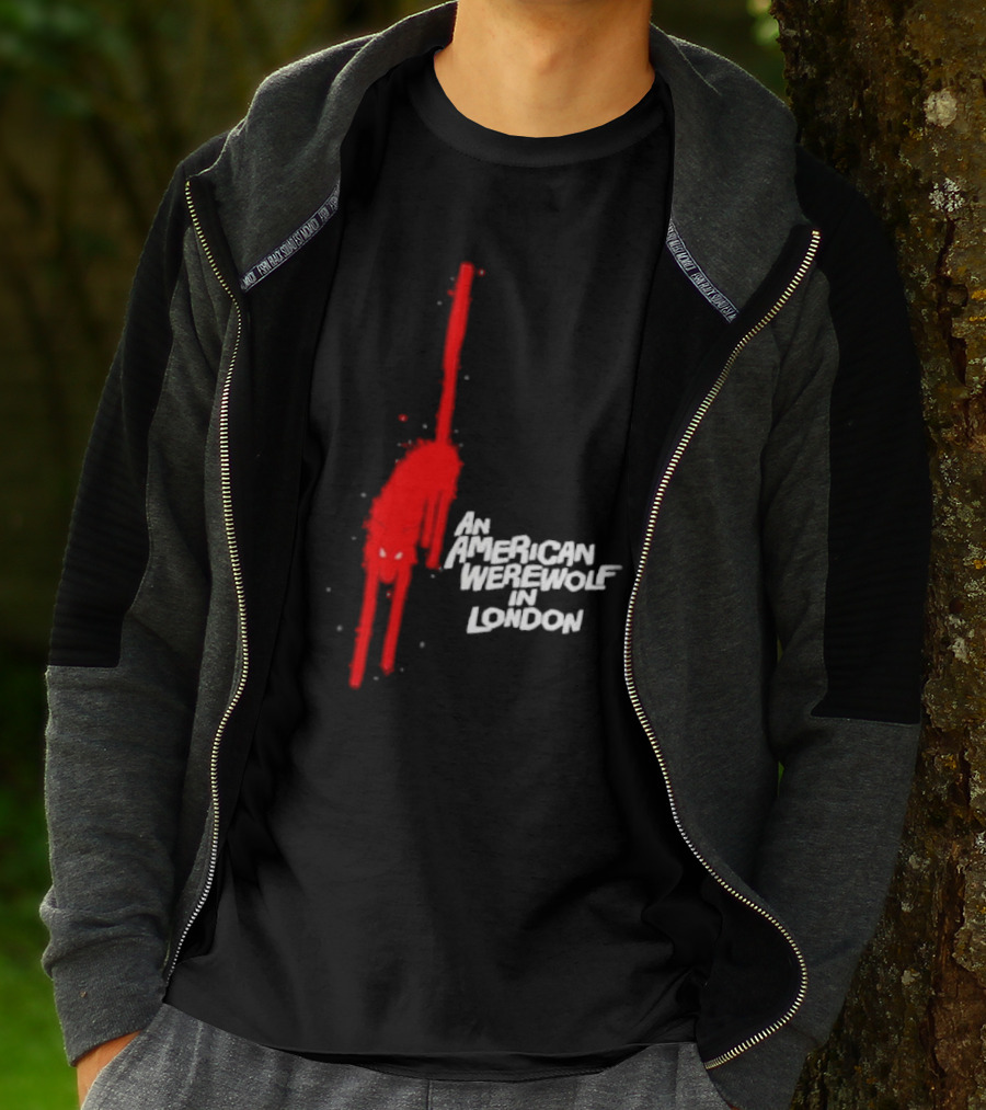 An American Werewolf In London Retro Horror Movie Red Cat T-Shirt