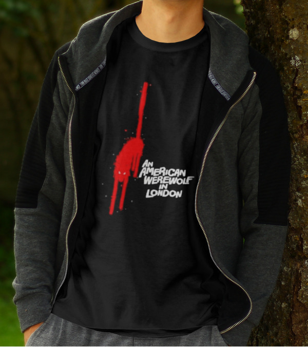 An American Werewolf In London Retro Horror Movie Red Cat T-Shirt