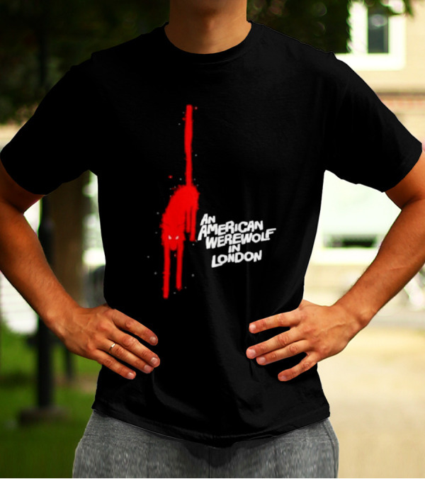 An American Werewolf In London Retro Horror Movie Red Cat T-Shirt