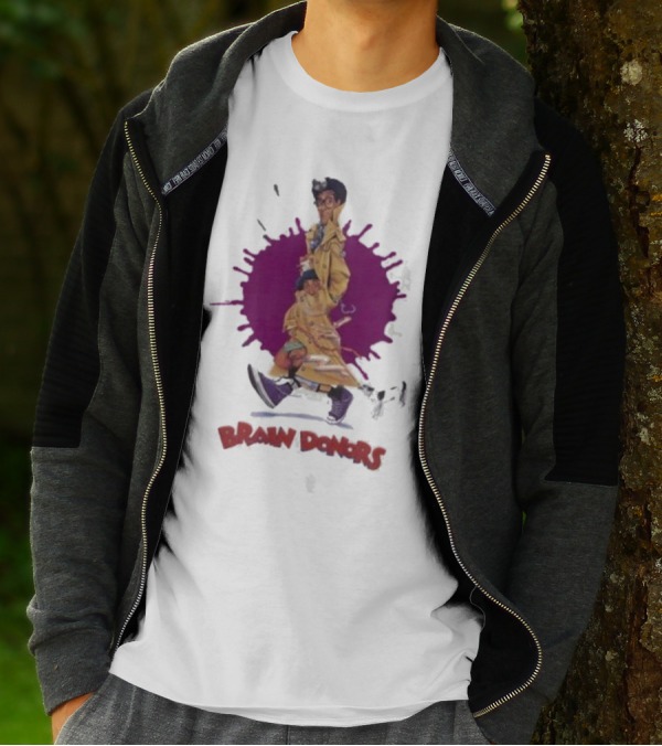 Brain Donors Retro 80’s Comedy Movie Characters Trench Coat Parade T-Shirt