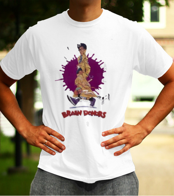 Brain Donors Retro 80’s Comedy Movie Characters Trench Coat Parade T-Shirt