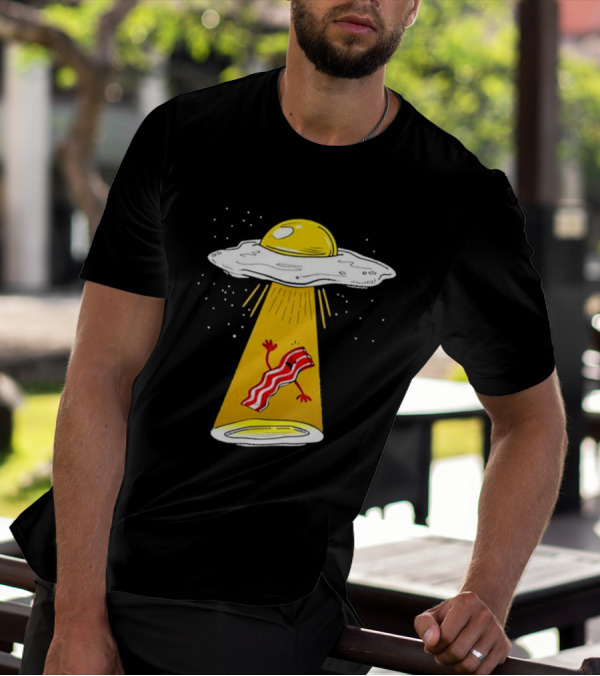 Dave Danna Wonder Nation Alien UFO Egg Abduction Breakfast T-Shirt