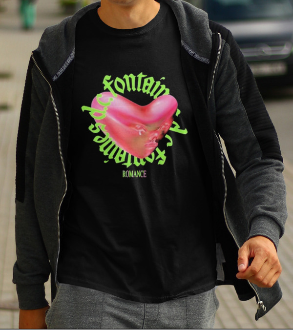 Fred Again X Fontaines DC Romance Heart Face T-Shirt