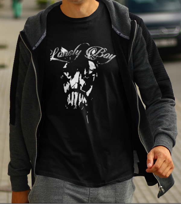 Lonely Boy Chrome Cowboy Motorcycle Rider T-Shirt