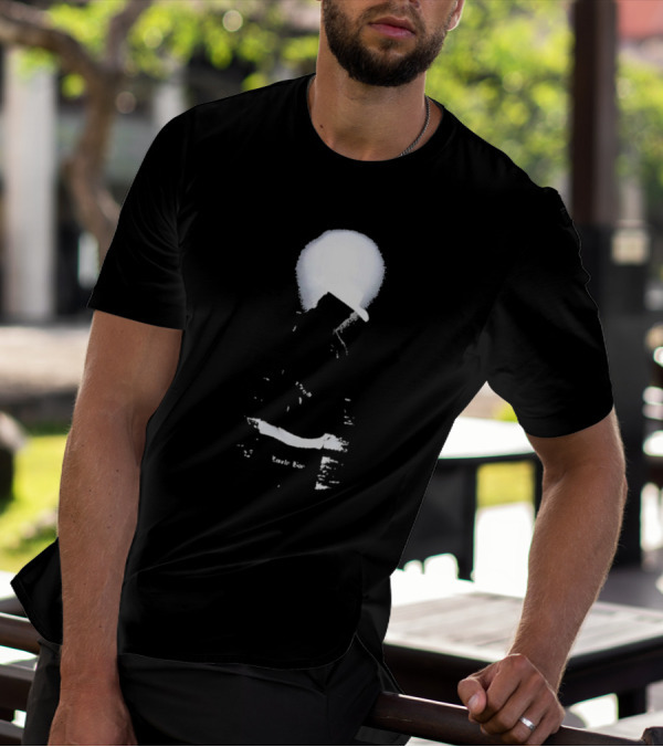 Lonely Boy Paradise Black Enigmatic Silhouette Hat Contrast T-Shirt