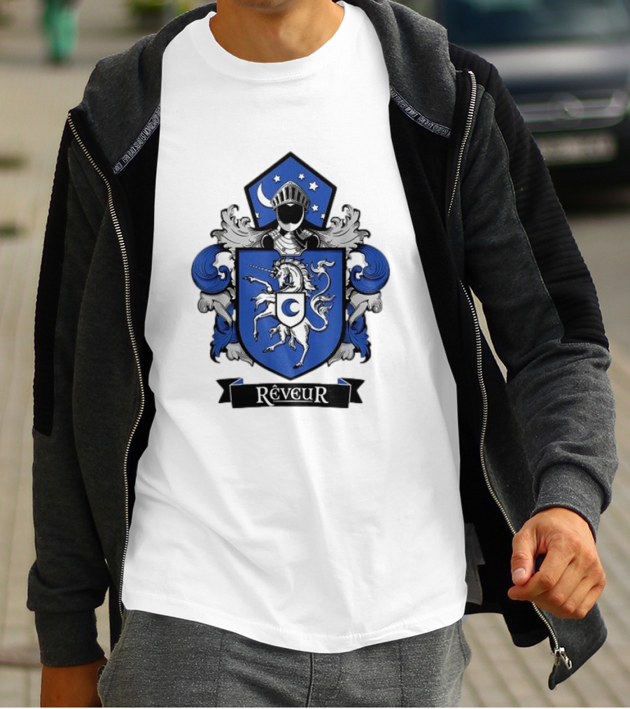 Rêveur House Of Dreamers RCA Givers School Spirit Unicorn Coat Of Arms T-Shirt