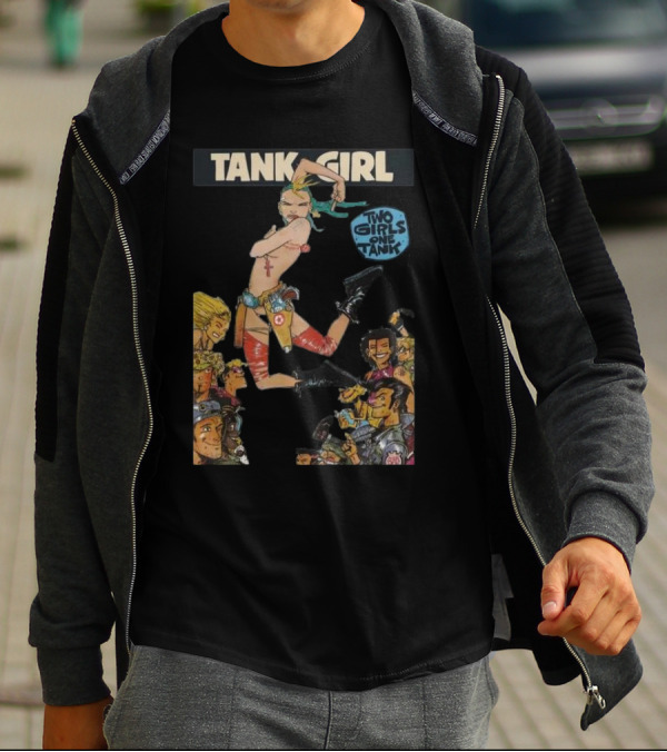 Tank Girl Two Girls One Tank Comic Art Adventure Iconic Characters T-Shirt