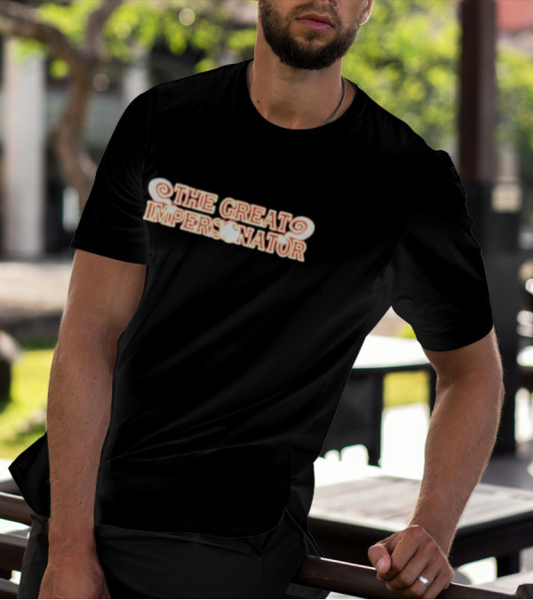 Halsey The Great Impersonator Large Bold Text With Whimsical Swirls T-Shirt