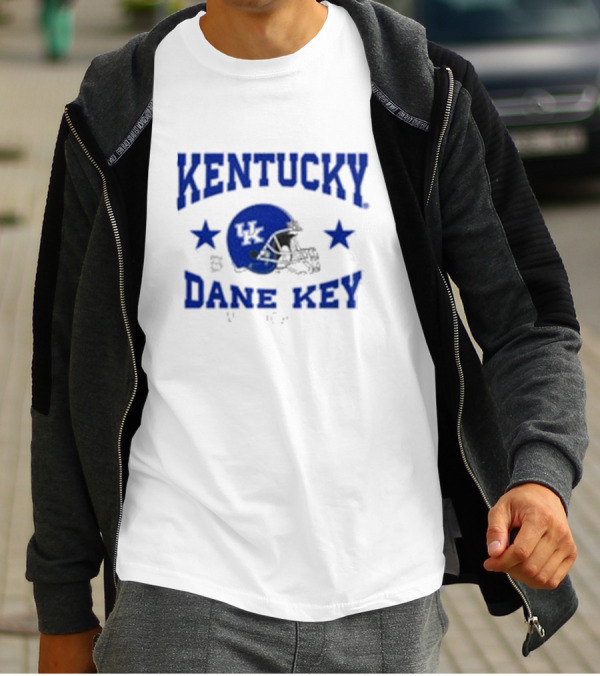 Kentucky Dane Key Football Helmet Stars T-Shirt