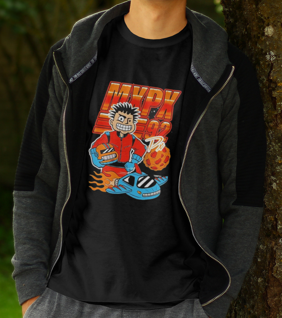 MXPX 92 PX Racing Cartoon Character With Space T-Shirt