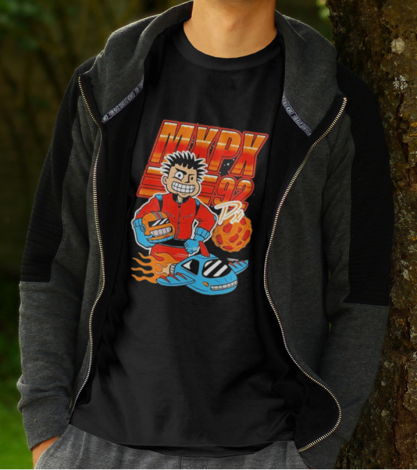 MXPX 92 PX Racing Cartoon Character With Space T-Shirt