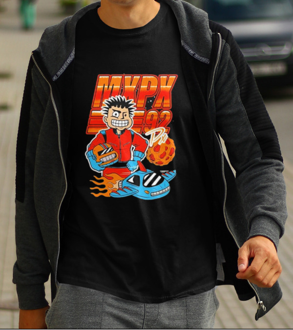 MXPX 92 PX Racing Cartoon Character With Space T-Shirt