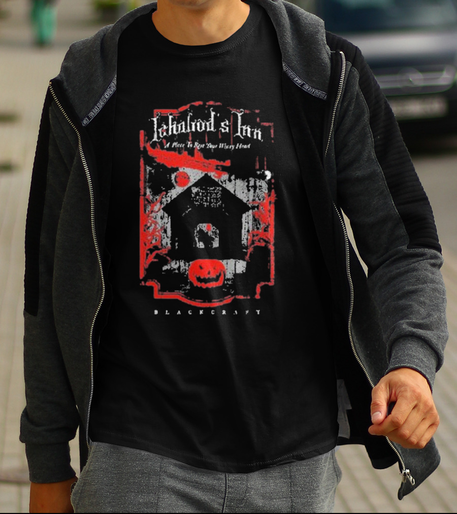 Blackcraft Cult Ichabod's Inn Haunted House Pumpkin Moon T-Shirt
