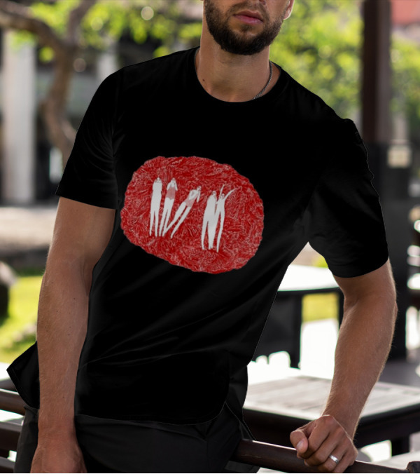 Burn Your Fire For No Witness Silhouettes On Red Texture T-Shirt