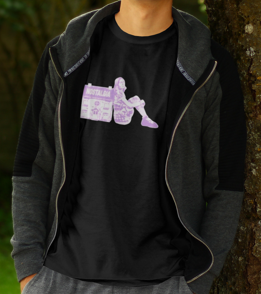 Nostalgia House Girl Silhouette In Purple Tone T-Shirt