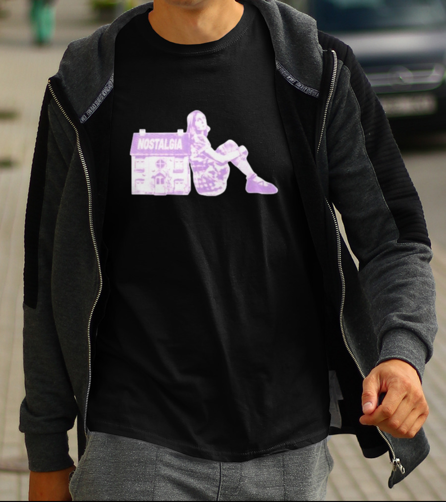 Nostalgia House Girl Silhouette In Purple Tone T-Shirt