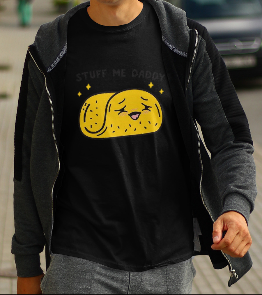 Stuff Me Daddy Taco With Sparkles And Smiley Face T-Shirt